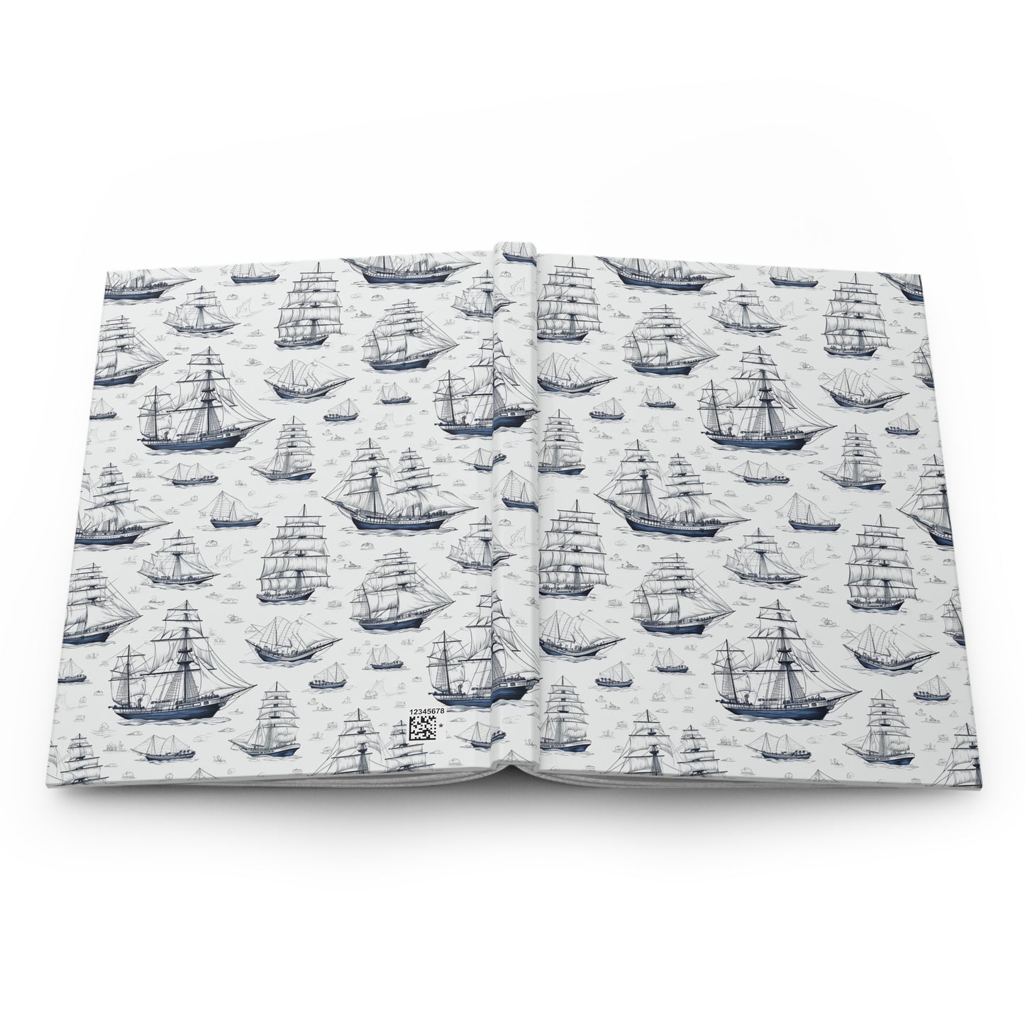 Clipper Ship Design Hard Cover Journal