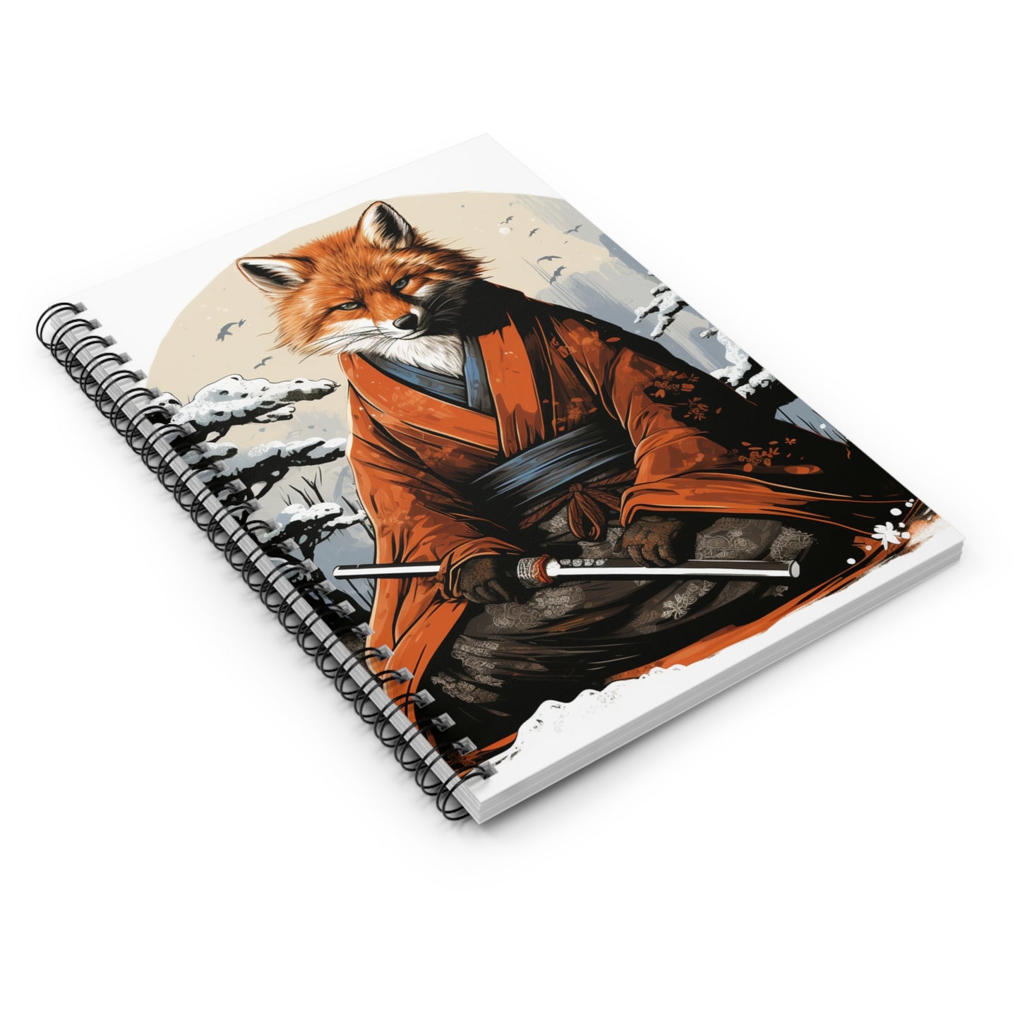 Samurai Fox Spiral Bound Notebook
