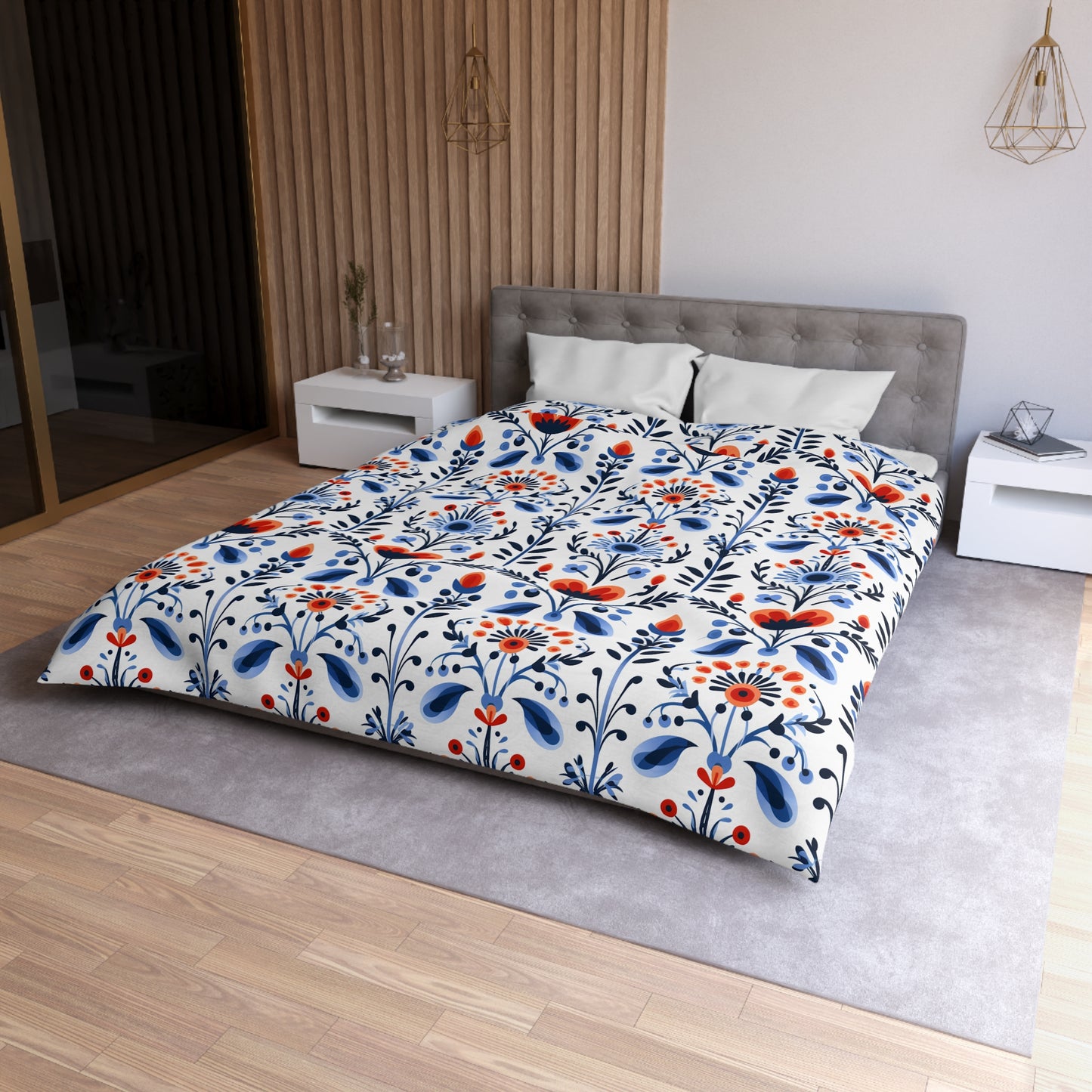 Traditional Scandanavian Print Microfiber Duvet Cover
