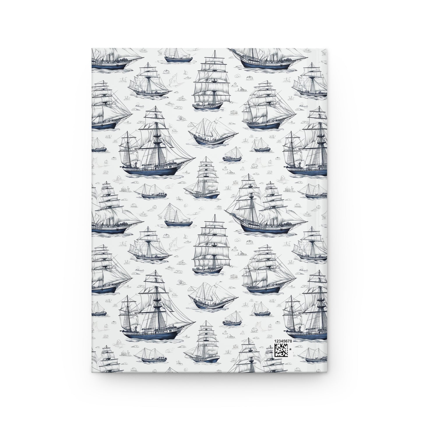 Clipper Ship Design Hard Cover Journal