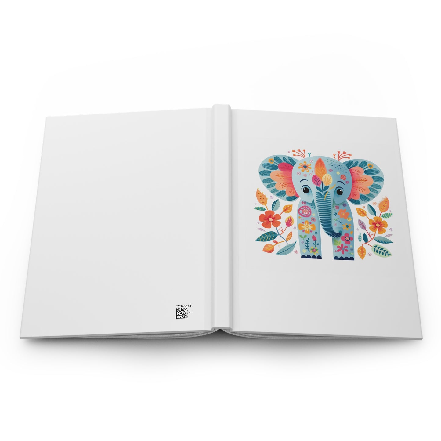 Mary Blair Inspired Baby Elephant Hard Cover Journal