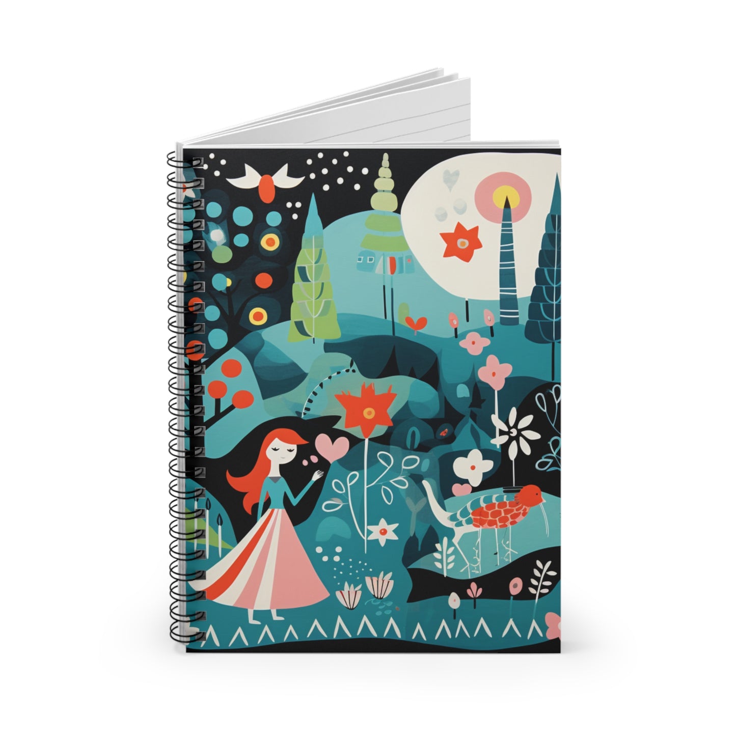 Spiral Bound Notebook - Princess Design