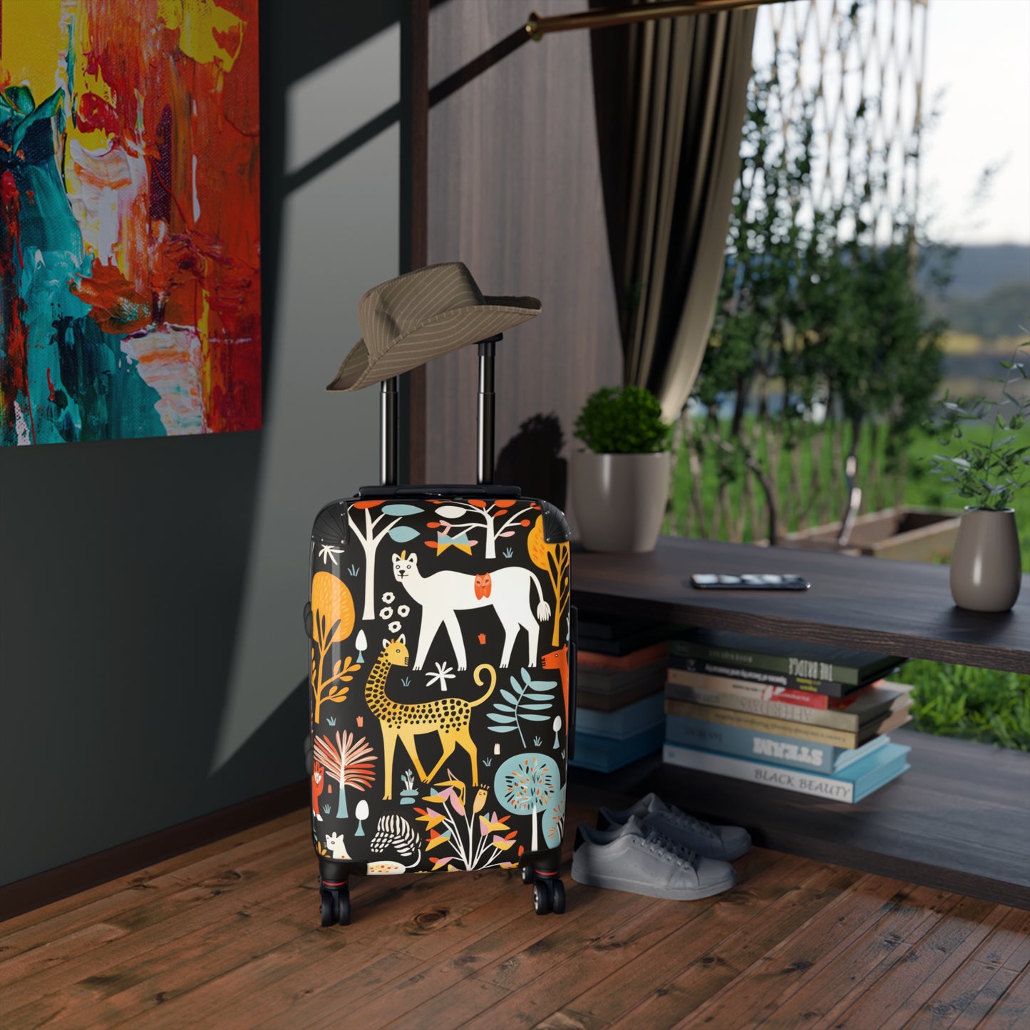Mary Blair Inspired African Wildlife Design Hardshell Suitcase