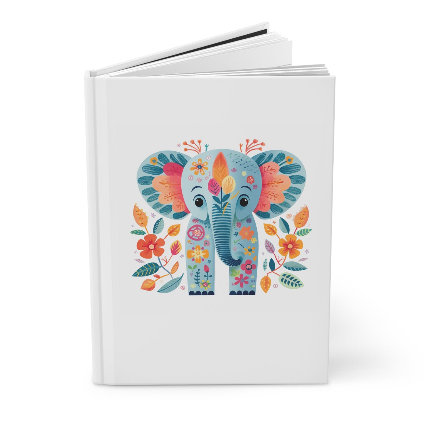 Mary Blair Inspired Baby Elephant Hard Cover Journal