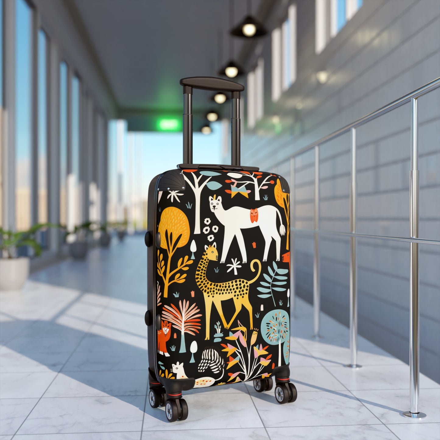 Mary Blair Inspired African Wildlife Design Hardshell Suitcase
