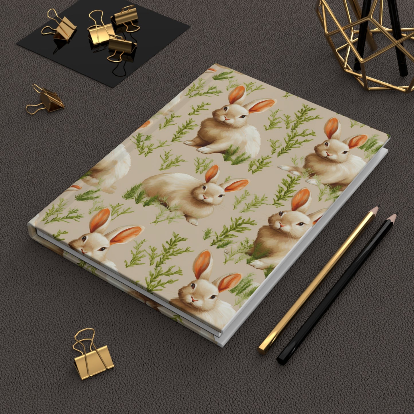 Playful Bunnies Hard Cover Journal