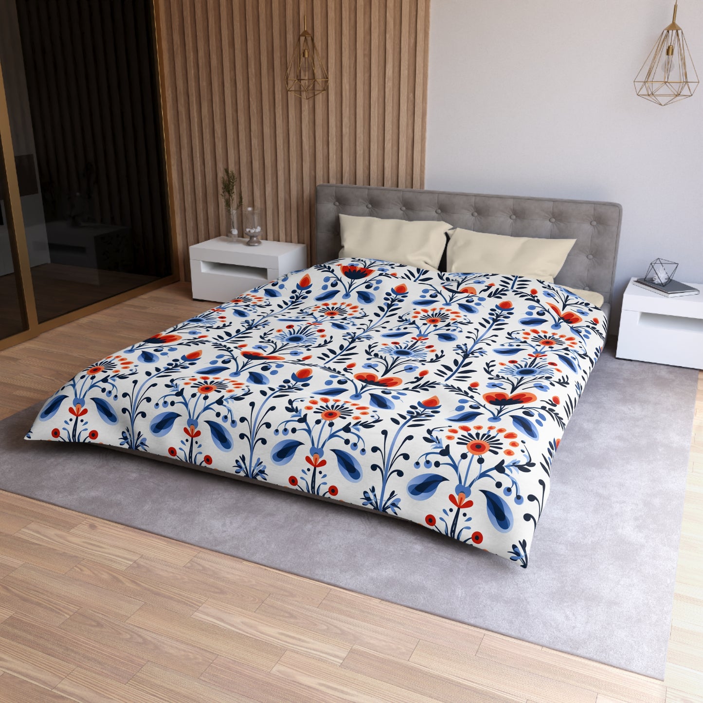 Traditional Scandanavian Print Microfiber Duvet Cover