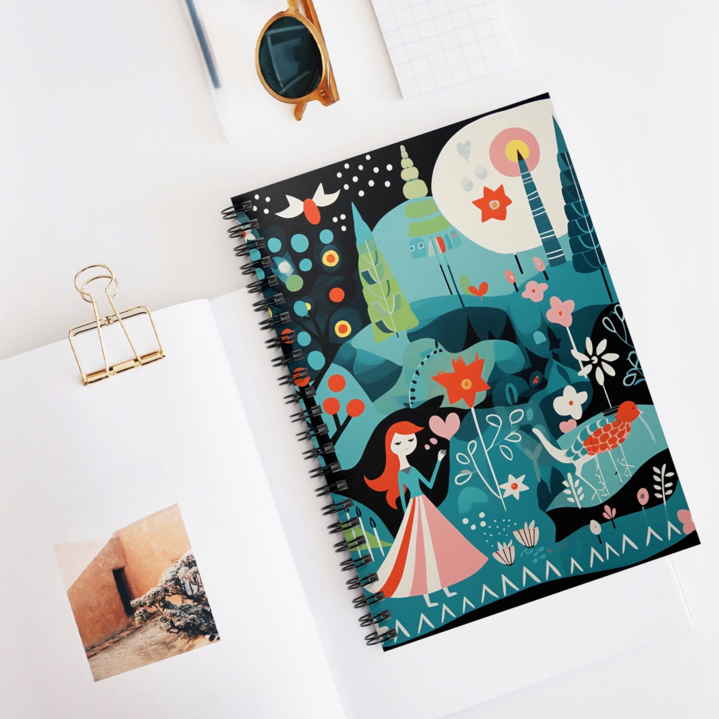 Spiral Bound Notebook - Princess Design