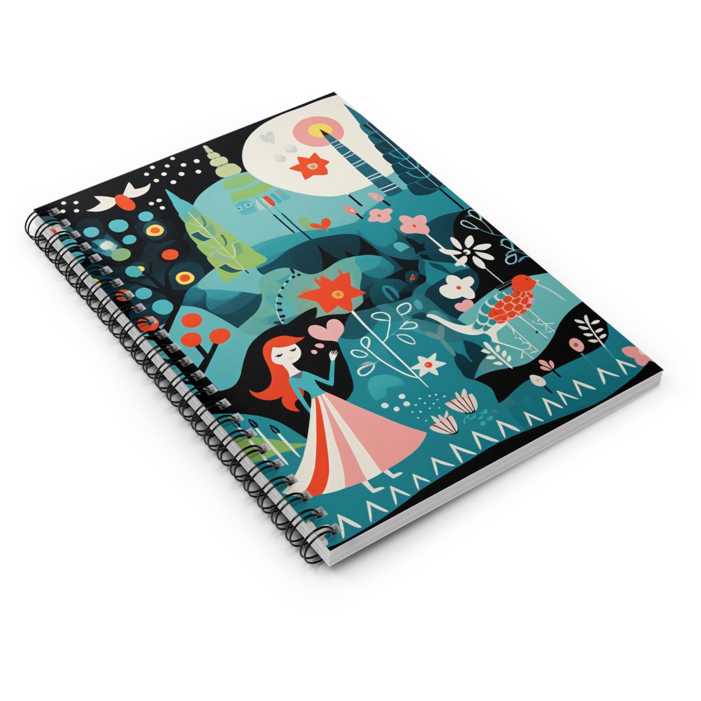 Spiral Bound Notebook - Princess Design