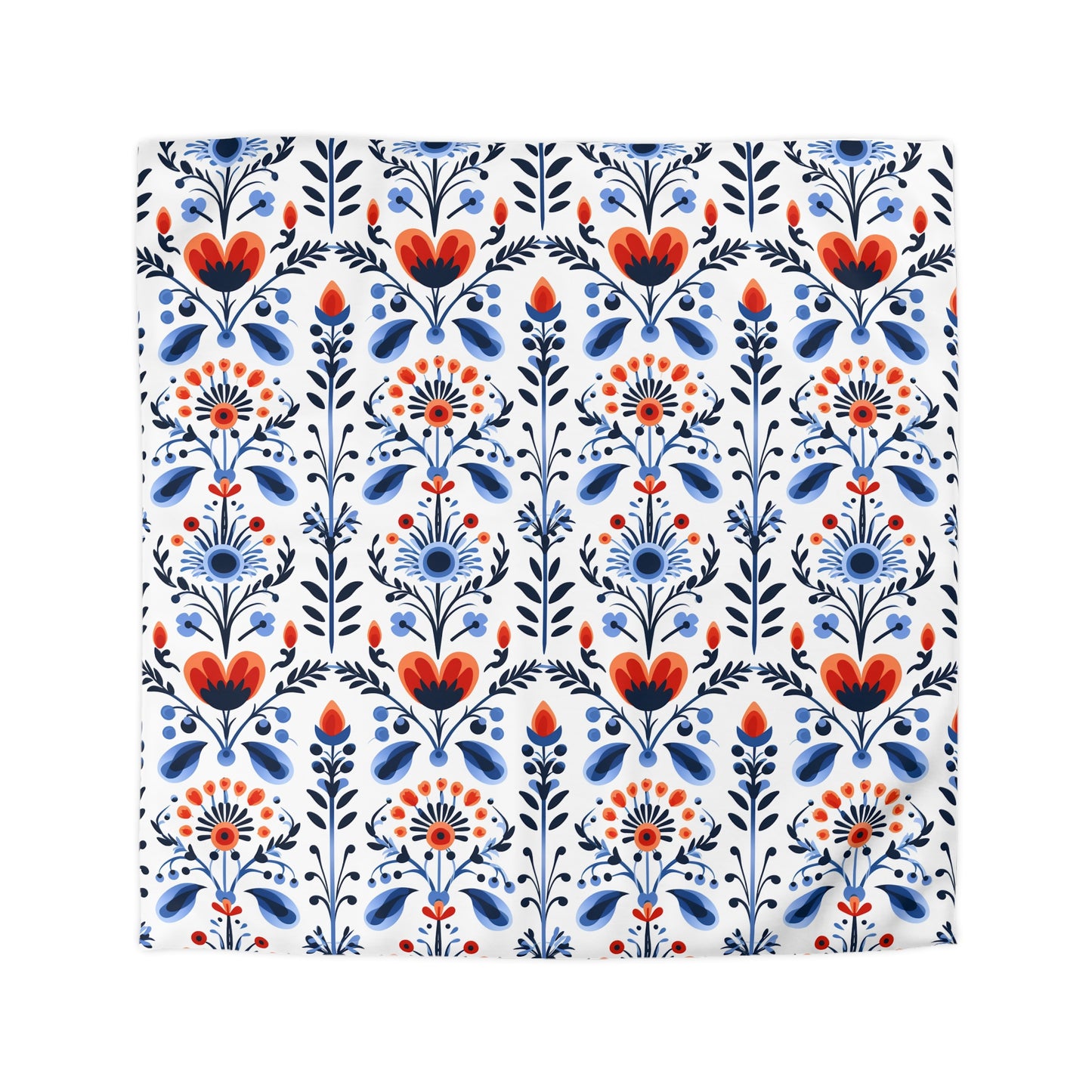 Traditional Scandanavian Print Microfiber Duvet Cover