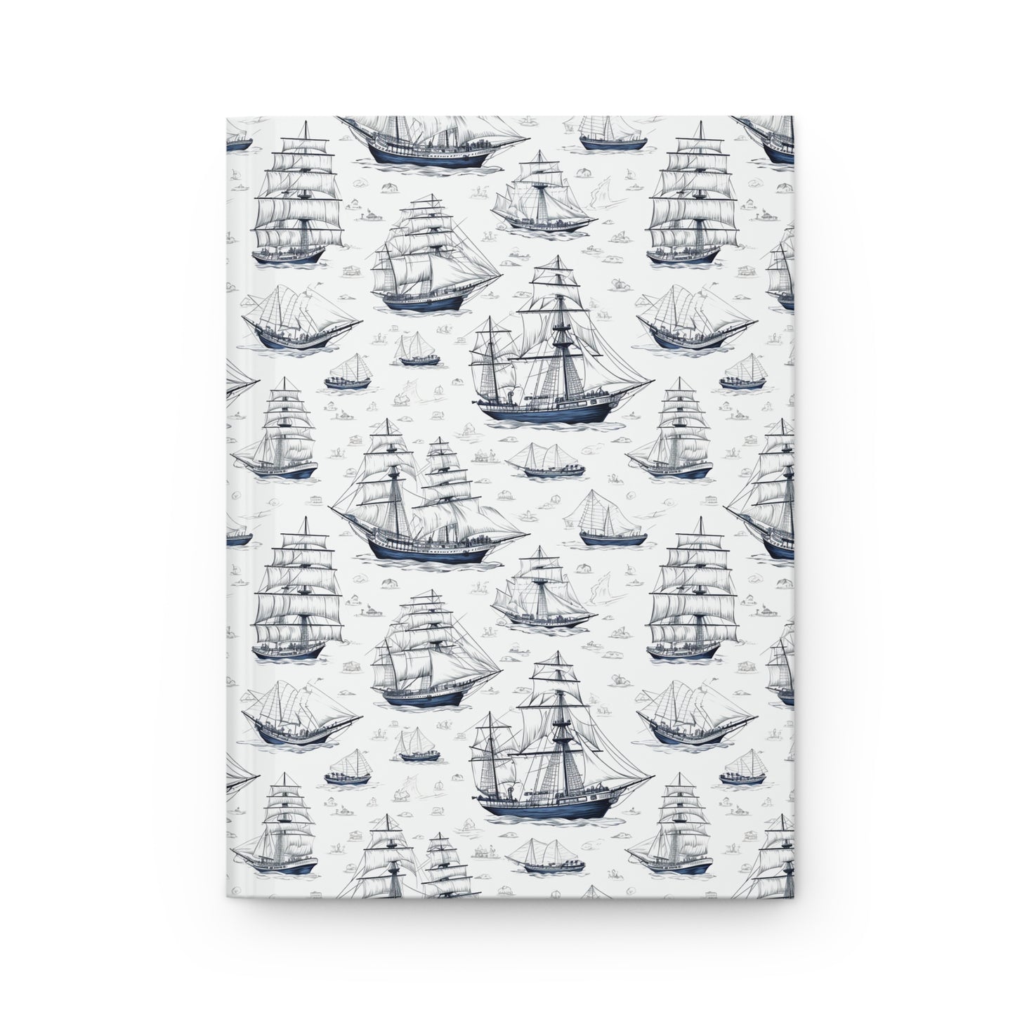 Clipper Ship Design Hard Cover Journal