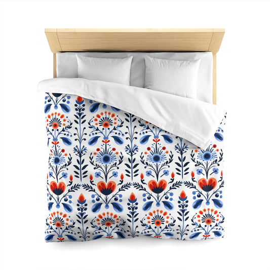 Traditional Scandanavian Print Microfiber Duvet Cover