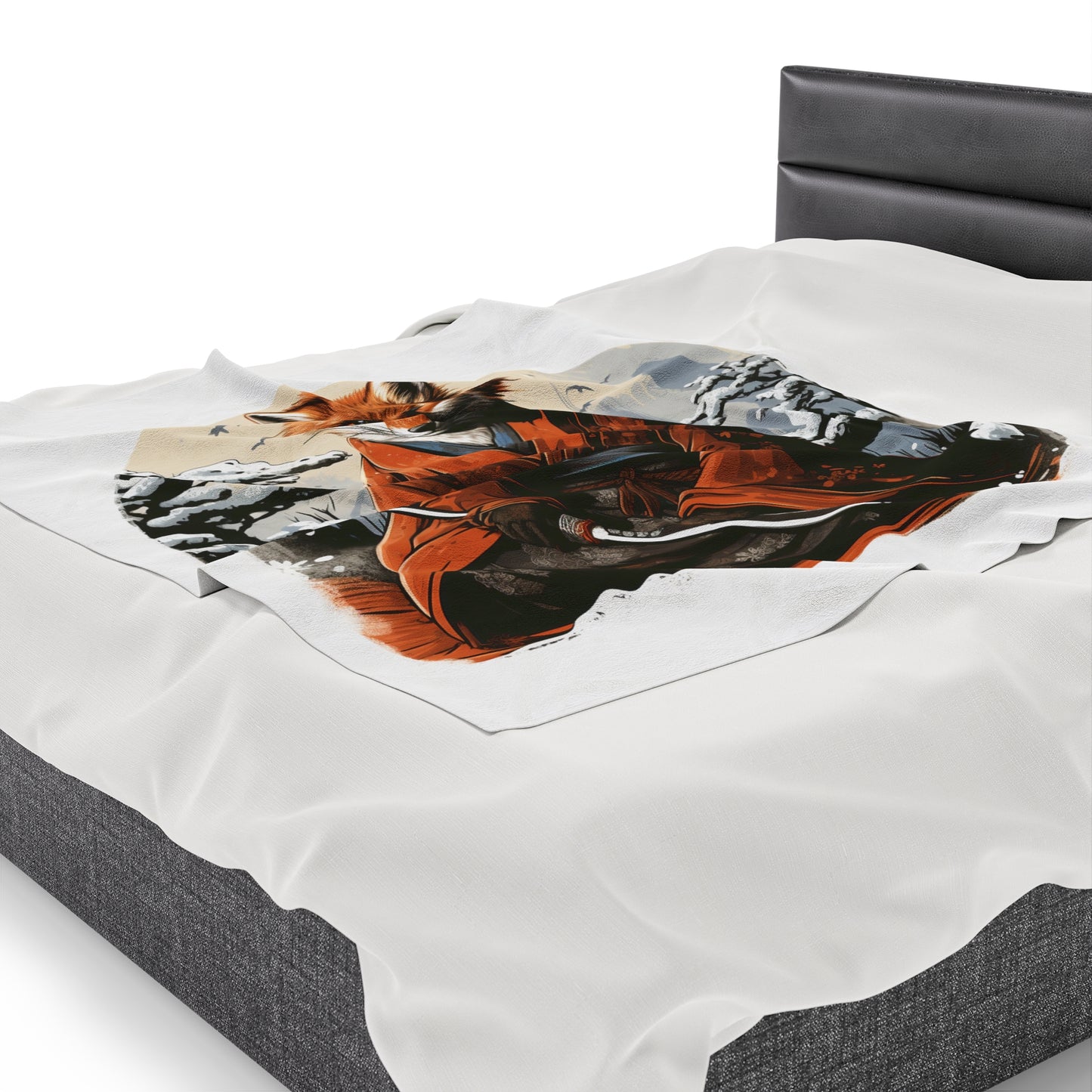 Samurai Fox Children's Velveteen Blanket