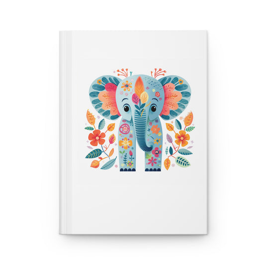 Mary Blair Inspired Baby Elephant Hard Cover Journal