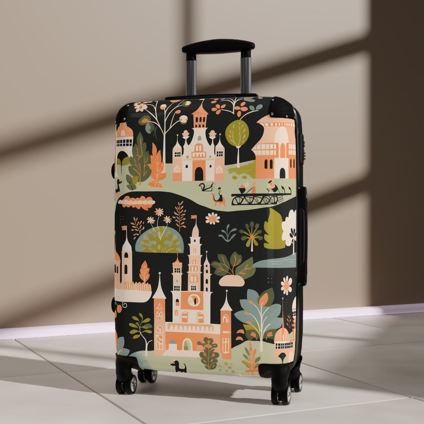 Mary Blair Inspired Printed Hardshell Suitcase with Thailand Design